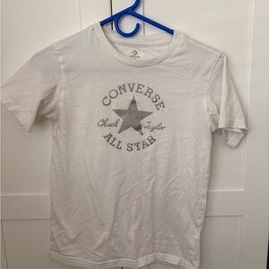 Converse women's Tee in White with Gray Logo